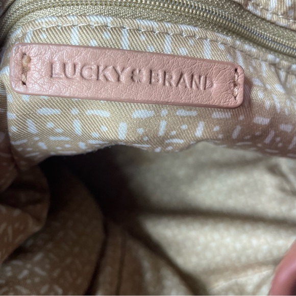Lucky Brand Numa Tote Bag Purse Blush Pink Leather Handbag Satchel Tassels Hobo - Picture 7 of 7